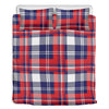 USA Plaid Pattern Print Duvet Cover Bedding Set