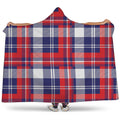 USA Plaid Pattern Print Hooded Blanket