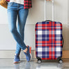 USA Plaid Pattern Print Luggage Cover