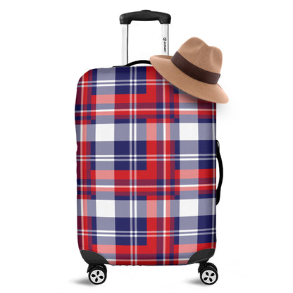 USA Plaid Pattern Print Luggage Cover