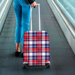 USA Plaid Pattern Print Luggage Cover