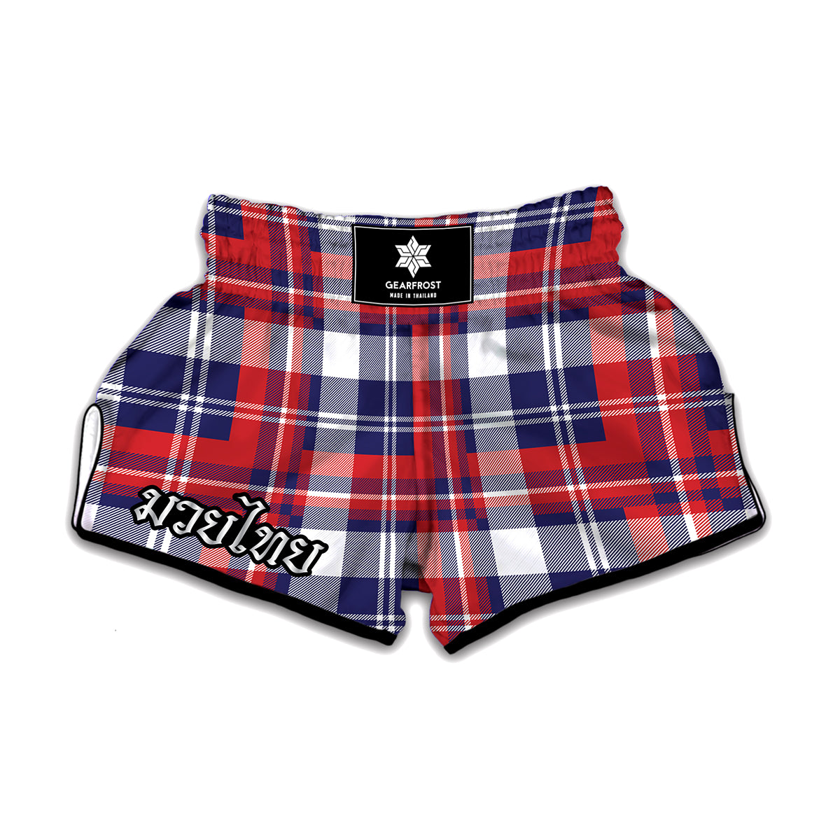 USA Plaid Pattern Print Muay Thai Boxing Shorts