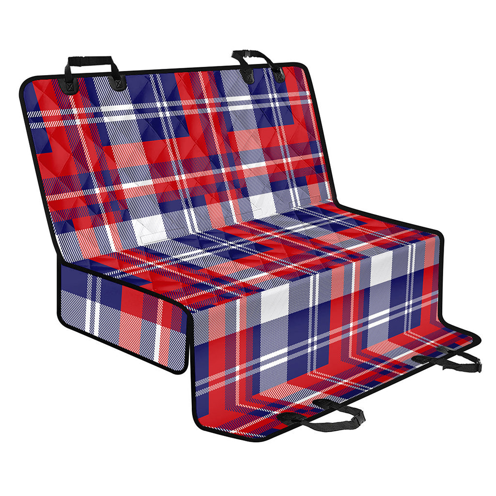 USA Plaid Pattern Print Pet Car Back Seat Cover