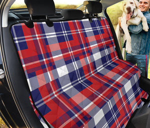 USA Plaid Pattern Print Pet Car Back Seat Cover