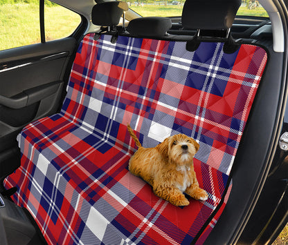 USA Plaid Pattern Print Pet Car Back Seat Cover