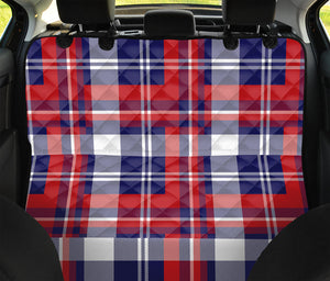 USA Plaid Pattern Print Pet Car Back Seat Cover