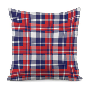 USA Plaid Pattern Print Pillow Cover