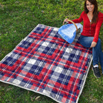 USA Plaid Pattern Print Quilt