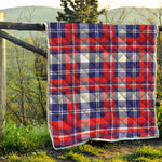 USA Plaid Pattern Print Quilt