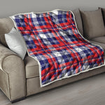 USA Plaid Pattern Print Quilt