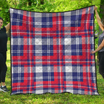 USA Plaid Pattern Print Quilt