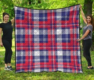 USA Plaid Pattern Print Quilt