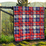 USA Plaid Pattern Print Quilt