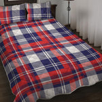 USA Plaid Pattern Print Quilt Bed Set