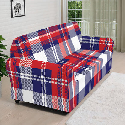 USA Plaid Pattern Print Sofa Cover
