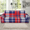 USA Plaid Pattern Print Sofa Slipcover