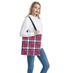 USA Plaid Pattern Print Tote Bag
