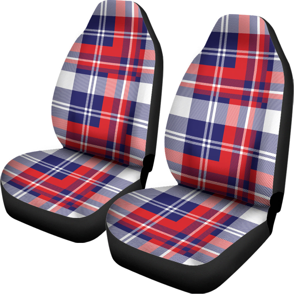 USA Plaid Pattern Print Universal Fit Car Seat Covers