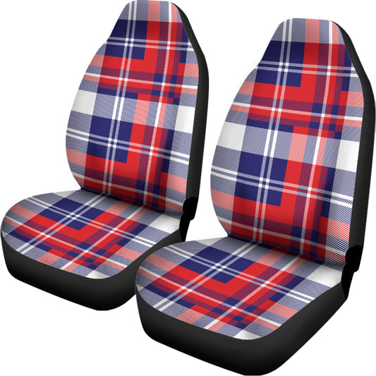 USA Plaid Pattern Print Universal Fit Car Seat Covers