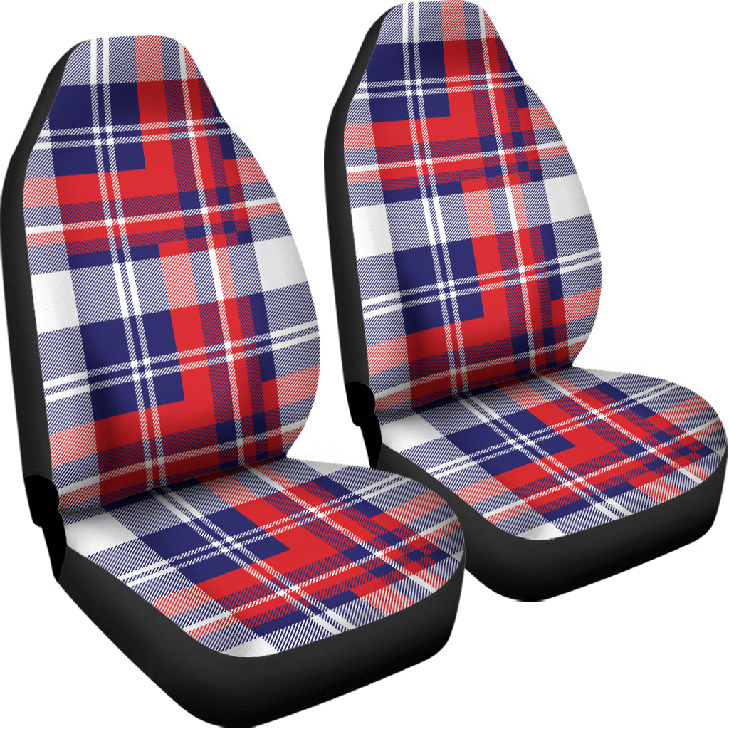 USA Plaid Pattern Print Universal Fit Car Seat Covers
