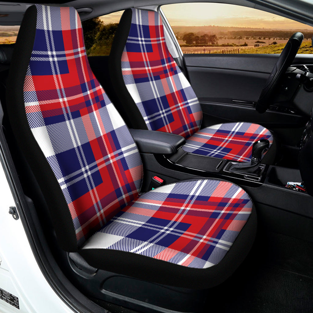 USA Plaid Pattern Print Universal Fit Car Seat Covers
