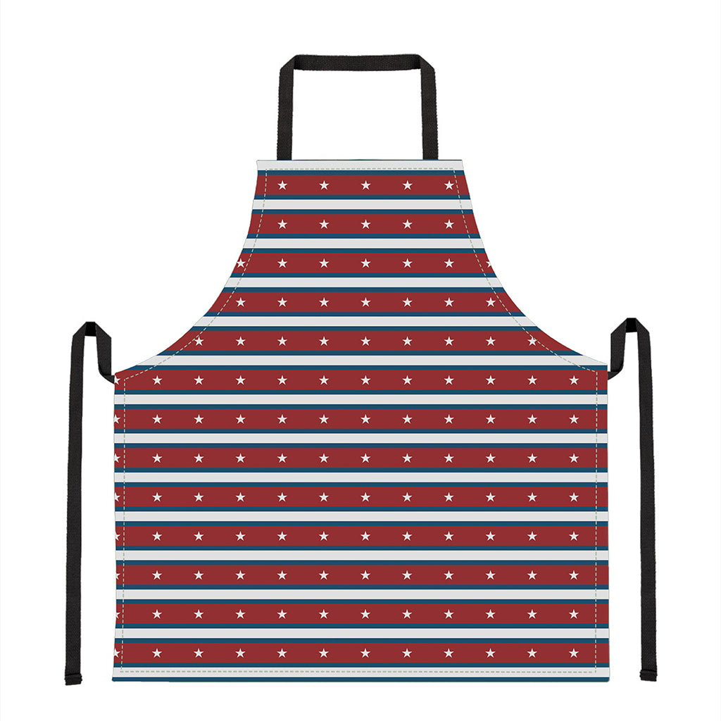 USA Striped Pattern Print Apron