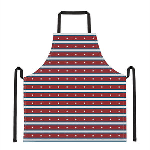 USA Striped Pattern Print Apron