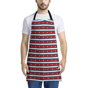 USA Striped Pattern Print Apron