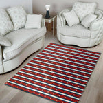 USA Striped Pattern Print Area Rug