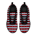 USA Striped Pattern Print Black Sneakers