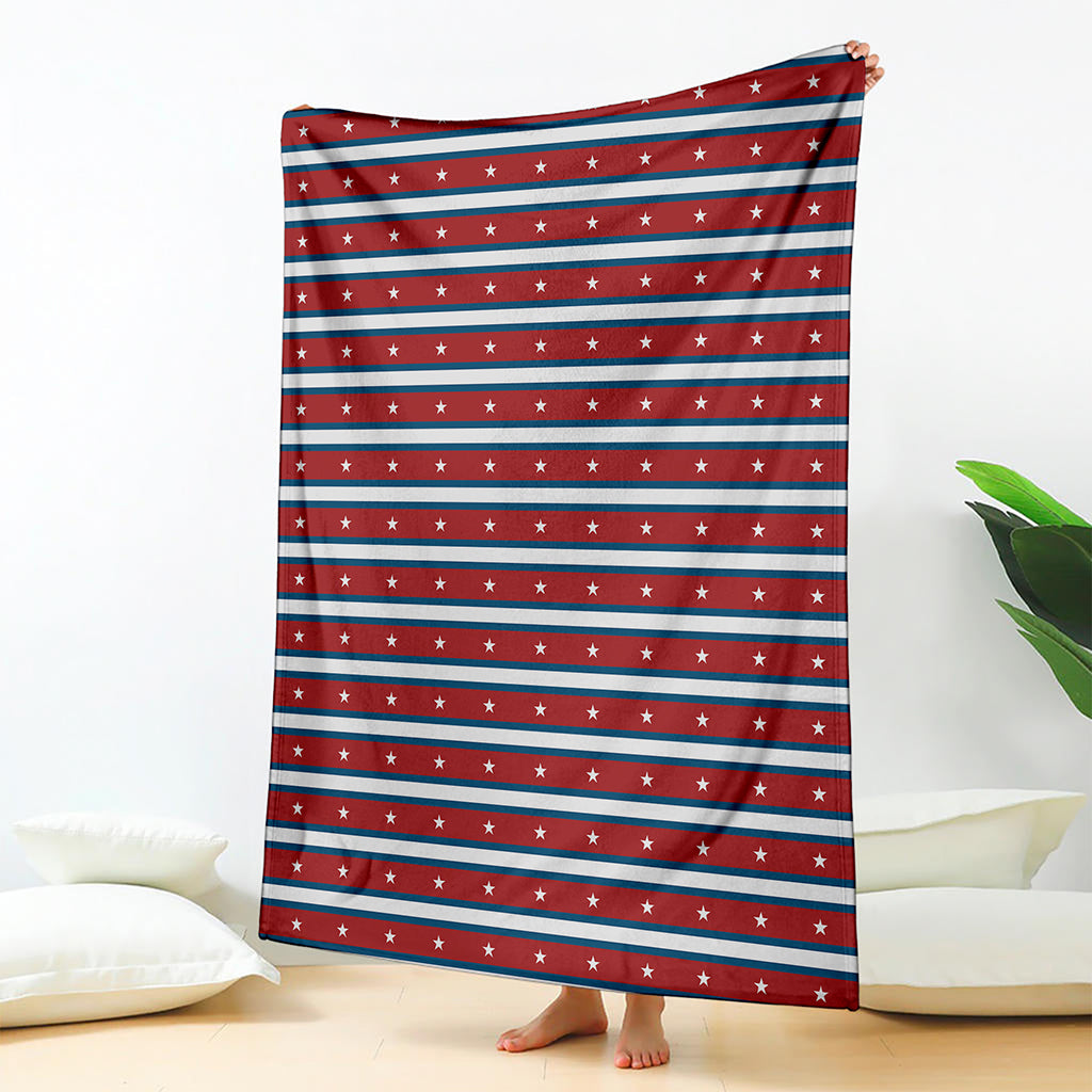 USA Striped Pattern Print Blanket