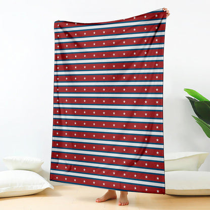 USA Striped Pattern Print Blanket