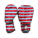 USA Striped Pattern Print Boxing Gloves