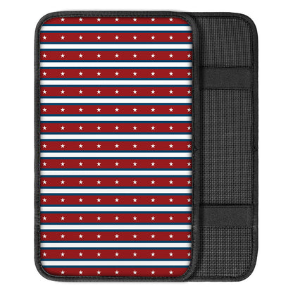 USA Striped Pattern Print Car Center Console Cover