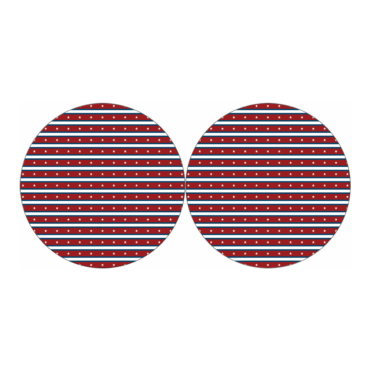 USA Striped Pattern Print Car Coasters