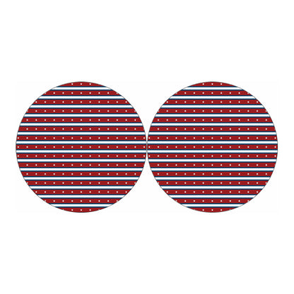 USA Striped Pattern Print Car Coasters