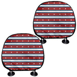 USA Striped Pattern Print Car Headrest Covers