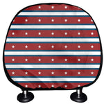 USA Striped Pattern Print Car Headrest Covers