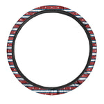 USA Striped Pattern Print Car Steering Wheel Cover