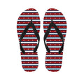 USA Striped Pattern Print Flip Flops