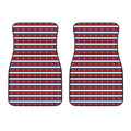 USA Striped Pattern Print Front Car Floor Mats