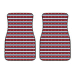 USA Striped Pattern Print Front Car Floor Mats