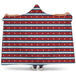 USA Striped Pattern Print Hooded Blanket