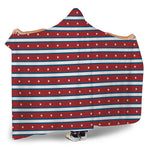 USA Striped Pattern Print Hooded Blanket
