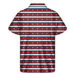 USA Striped Pattern Print Men's Short Sleeve Shirt