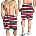 USA Striped Pattern Print Men's Shorts