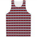 USA Striped Pattern Print Men's Tank Top