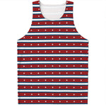 USA Striped Pattern Print Men's Tank Top