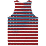 USA Striped Pattern Print Men's Tank Top