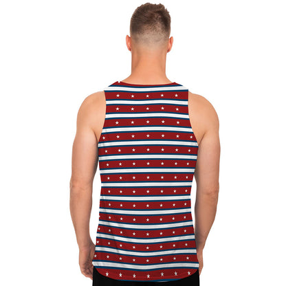 USA Striped Pattern Print Men's Tank Top